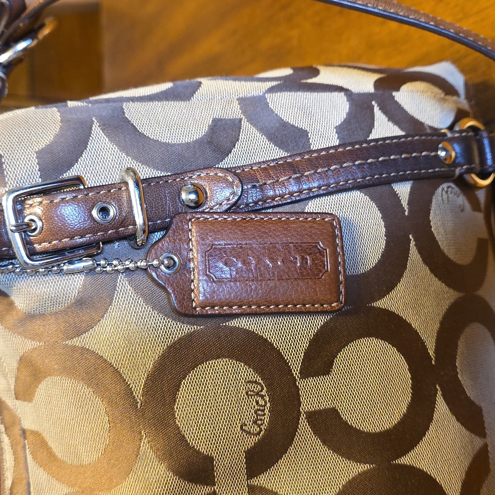 Coach Alexandra Tote Bag featuring a signature "Op Art" canvas pattern. - Picture 2 of 16